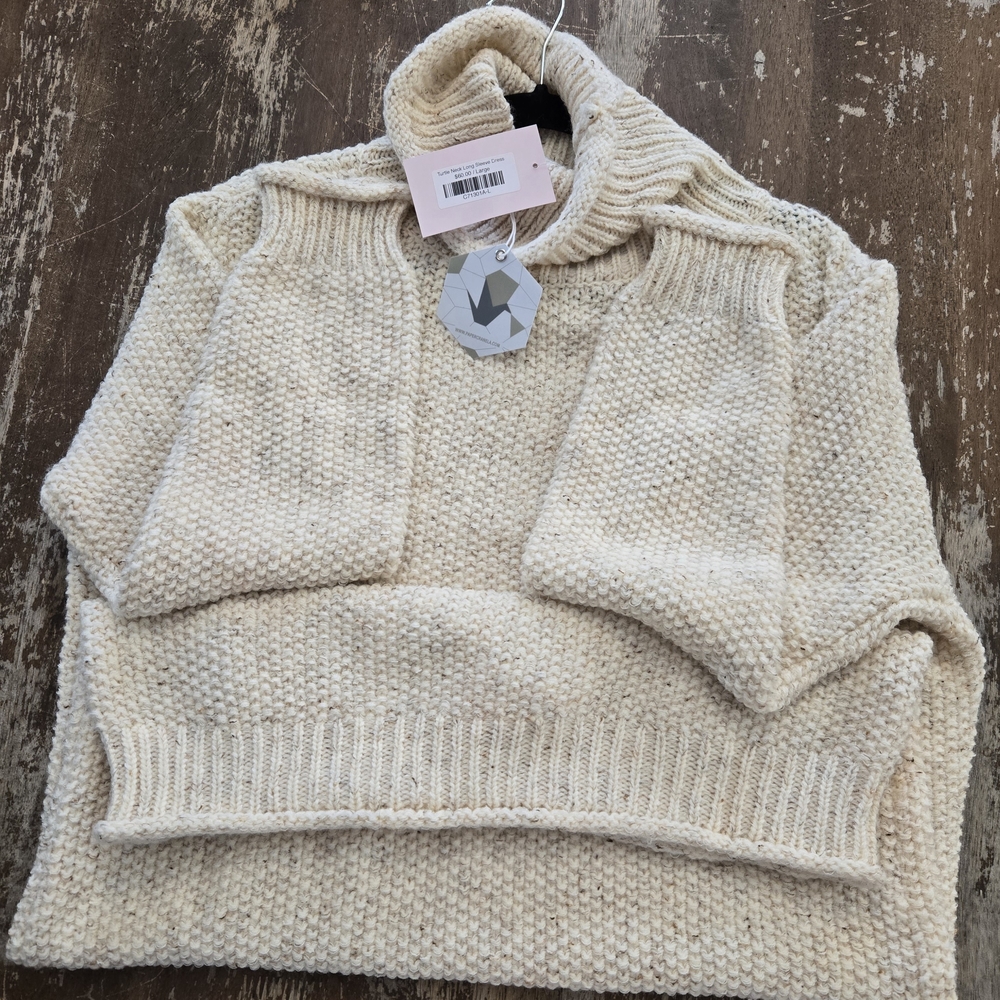 Knit Cream Sweater Dress - Picture 7 of 12
